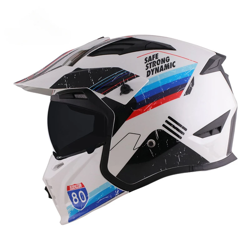 

Motorcycle Helmet Full Helmet Adult Detachable Combination Helmet Four Seasons General Purpose Summer Off-road Helmet