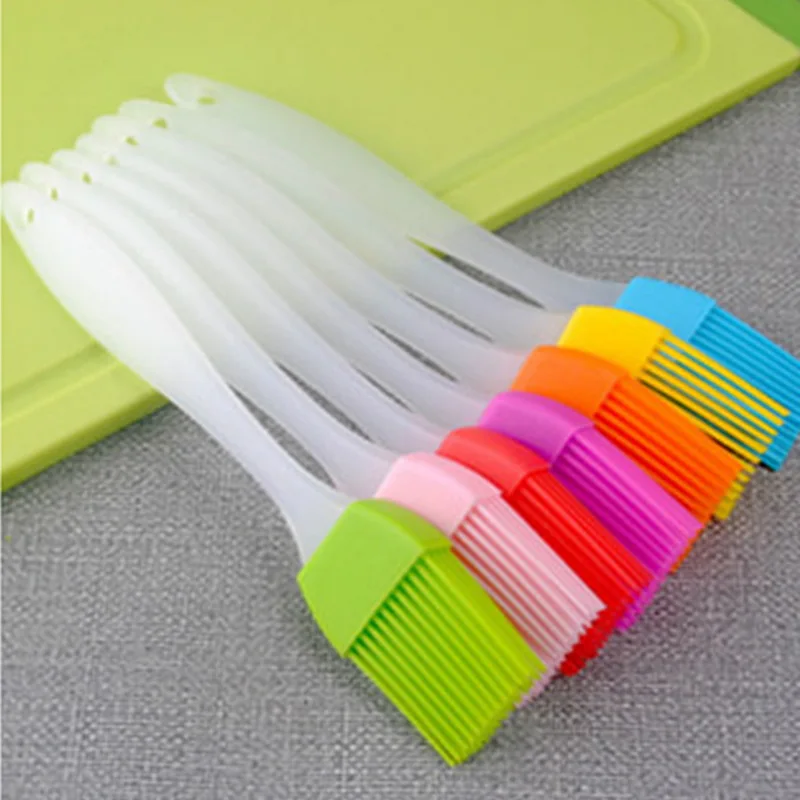 4pcs Home DIY Silicone Cake Baking Brush Tools Bread Oil Cream Cooking Basting Brush Silicon Kitchen Barbecue brush 17CM