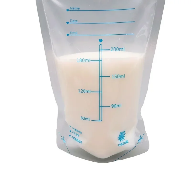 30Pcs 200ml Baby Food Breast Milk Bag BPA Free Baby Safe Feeding Bag Feeding Breast Pump Save Part 3