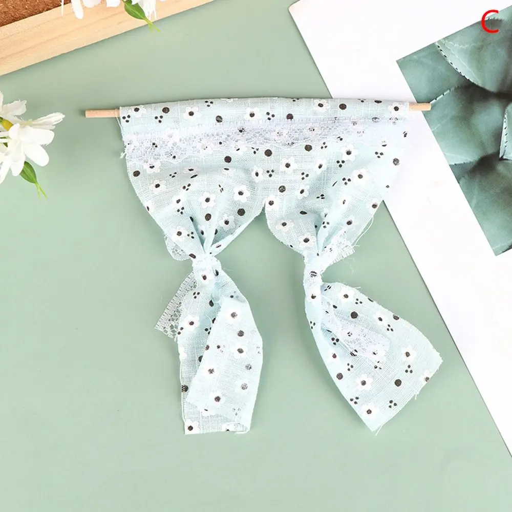 Lace Dollhouse Miniature Flower Curtain Cloth Daisy Doll House Accessories 1:12 Doll House Furniture Dollhouse Toy enchanted floral grey flower polyester fabric purple plants printed waterproof shower curtain