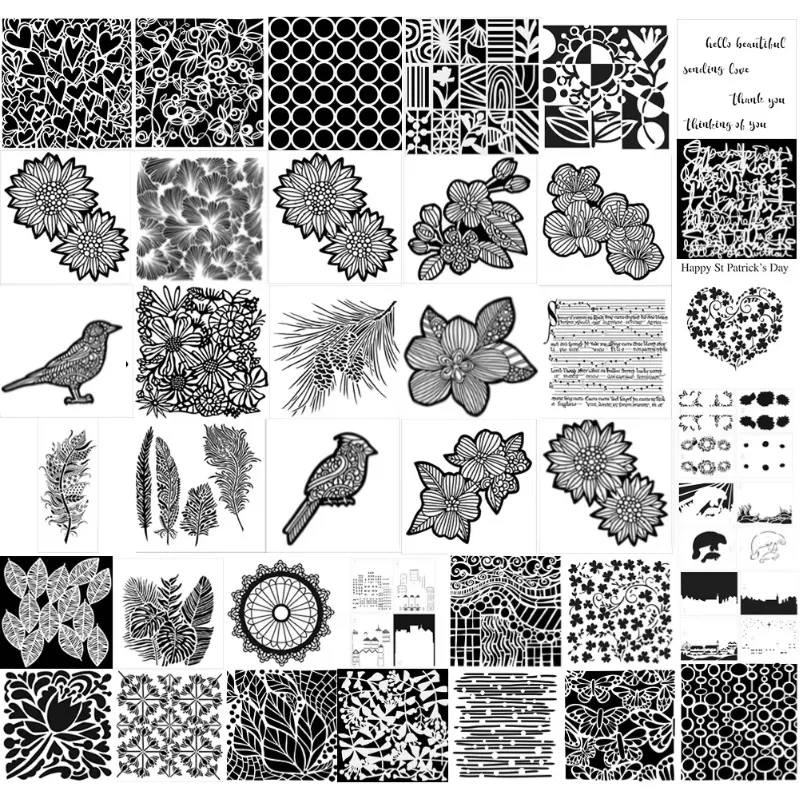 Stencil Scrapbook Diary Decoration Embossing Template DIY Greeting Card Handmade embossing stamps silkscreen stencils