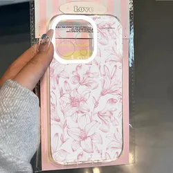 Vintage Hand - Drawn Blue Floral Soft Clear Phone Case - Xiaomi 14 Pro (T11826)