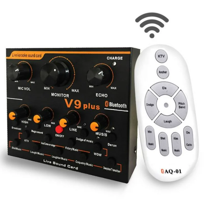 

AOSHEN V9plus Live Podcast Studio Recording Audio Interface Karaoke Live Stream Broadcast Usb Sound Card External