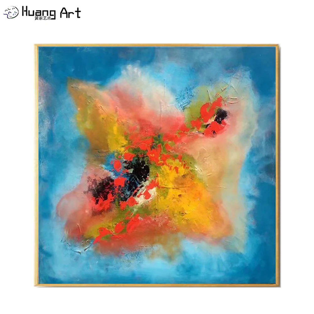 

Pure Hand-Painted Abstract Oil Painting on Canvas Modern Oil Painting for Wall Decor Handmade Colorful Abstract Texture Picture