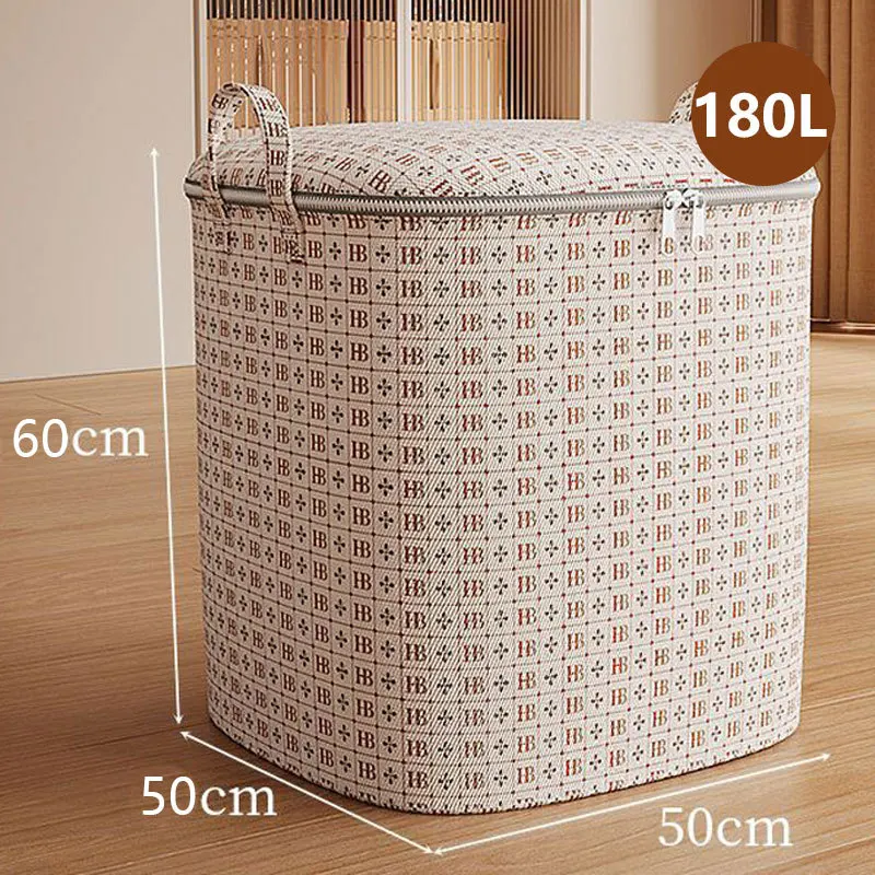 Clothes Organizer Wardrobe Storage Boxes with Lids Houndstooth Blanket Organizers with Handle Closet Wardrobe Zipper Bags 5