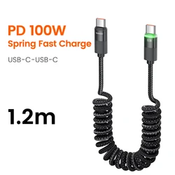 Toocki 100W Telescopic USB - C to USB Cable Charger (1.2m)