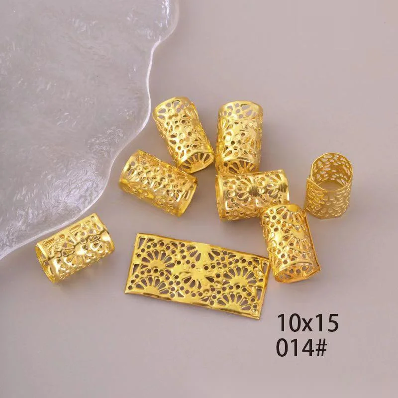 1000 Pieces/pack - Sunflower 10 * 15 Dirty Braid Buckle DIY Metal Antique Style Ring Accessories, High Ponytail Embellishment, Hairpin Rope_voghion.com