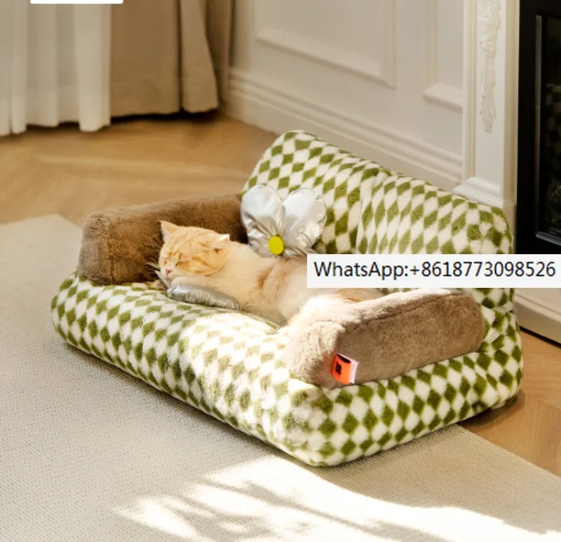 universal-four-seasons-cat-nest-primavera-e-verao-quente-pet-dormir-cama-especial-sofa-almofada-cama-de-cabeceira-gato