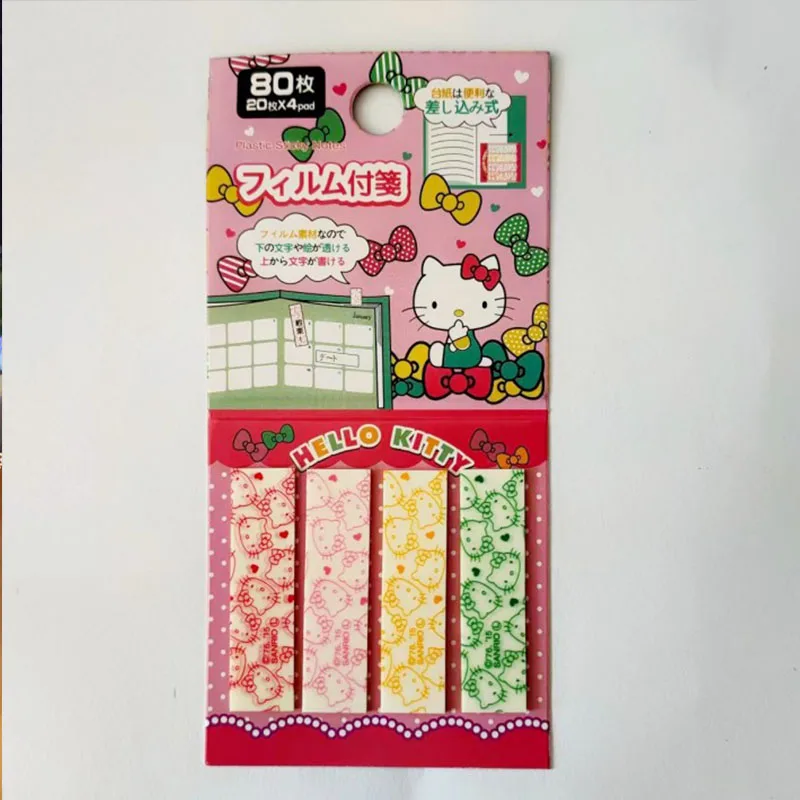 

Kawaii Sanrio Hello Kitty Melody Index Sticker Anime Rectangular Sticky Note Sticker Tag Sticker Cute Students Stationery