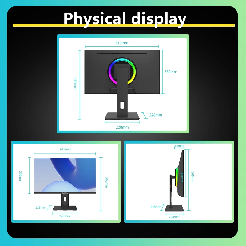 27 inch 2K 240Hz monitor Pc gamer QHD  IPS desktop computers gaming PC  1ms Response time HDR400 TYPE-C HDMI DP monitor for pc.