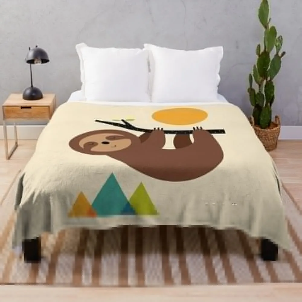 

Keep Calm And Live Slow Throw Blanket Hairys wednesday Blankets