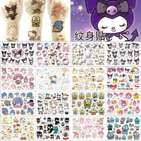 Sanrio Hello Kitty Cat Tattoo Sticker Kuromi Mymelody Tattoos Cinnamoroll Stickers Cosplay Decor Temporary Waterproof Art Tattoo 1