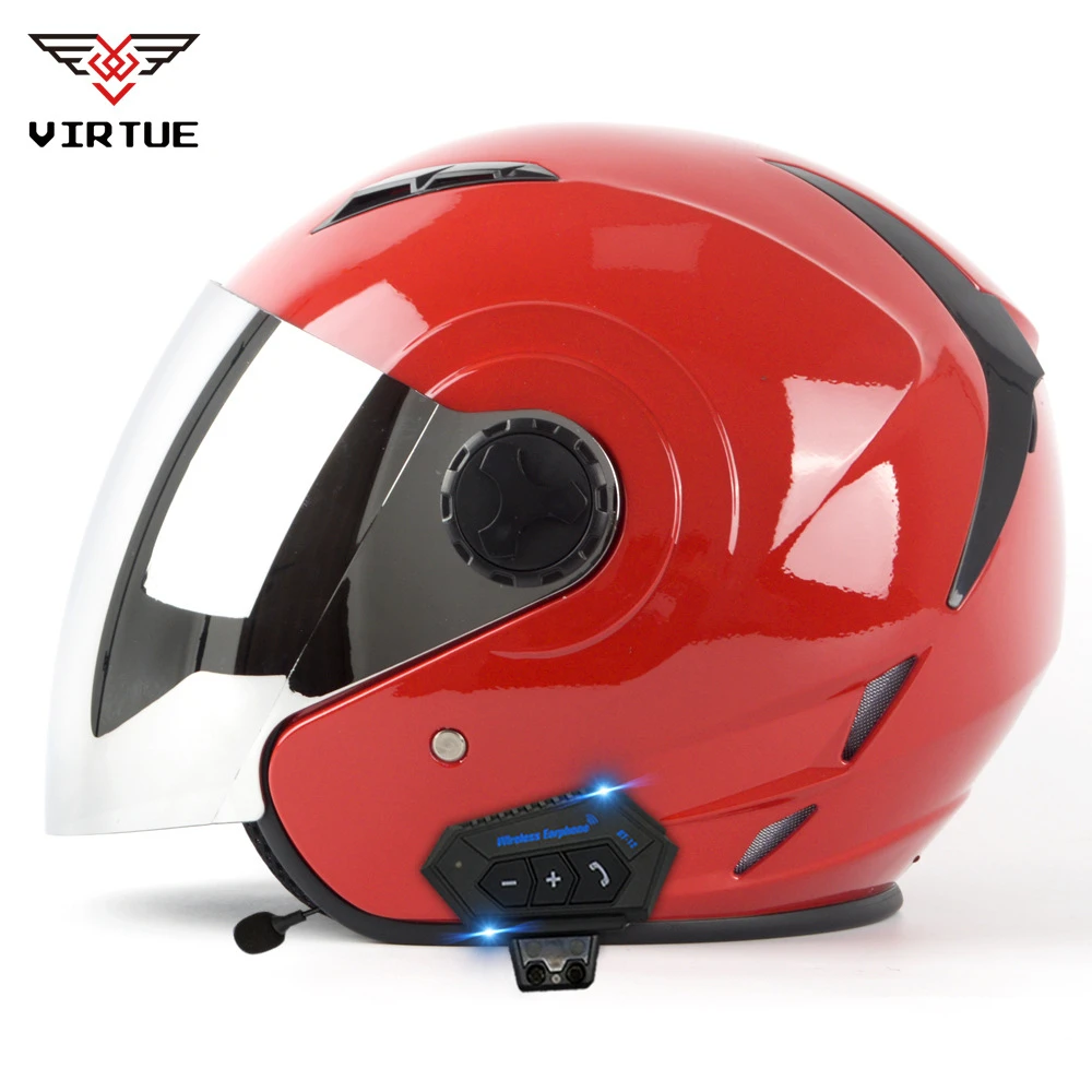 Motorhelm Headset Biker Moto Oortelefoon Draadloze Speaker Moto Crash Helm Casco Met Bluetooth Moto Bluetooth Casco