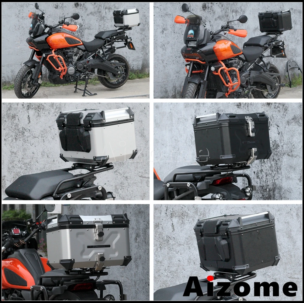 Boîte De Rangement Pour Bagages Arrière De Moto, Coffre, Coffre,  Verrouillage Des Clés, Boîte À Outils Avec Support De Montage 42l Pour  Harley Pan America 1250 - Moto Tronc - AliExpress