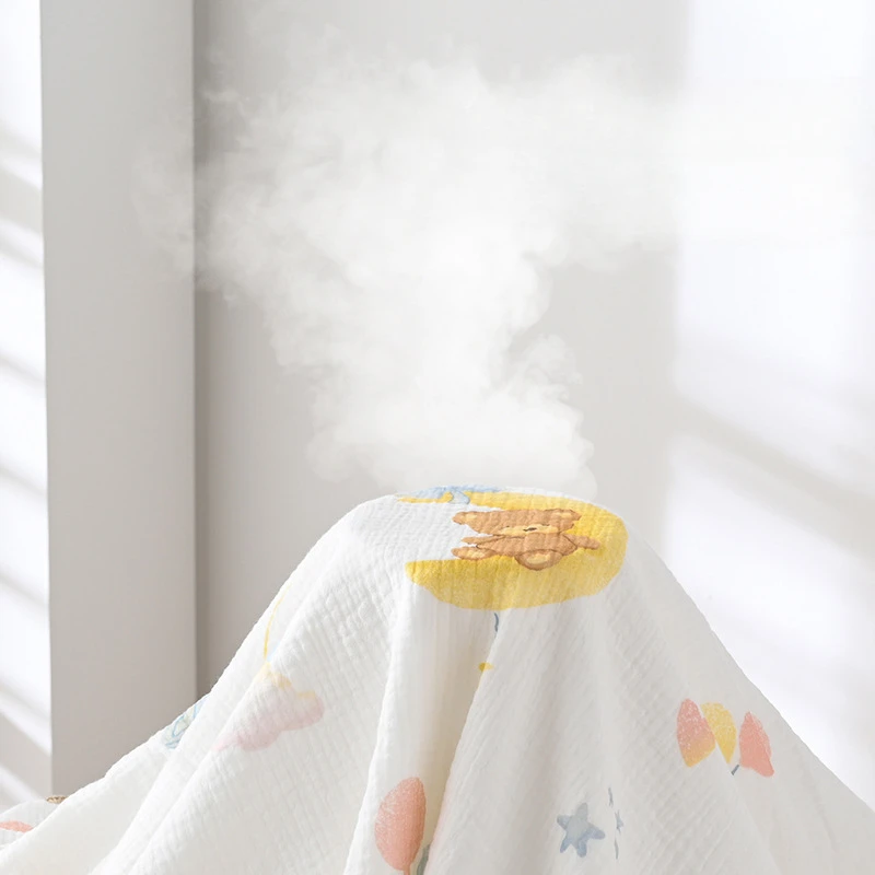 Coated A Newborn Spring and Summer Baby Wrapped Gauze Wrapping Bean Beanie Blanket Cotton Bag
