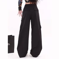 High Street Female Straight Leg Trousers Girls Chic Retro High Waist Slacks Lady Fashion Comfortable Baggy Cargo Pants - Image 6