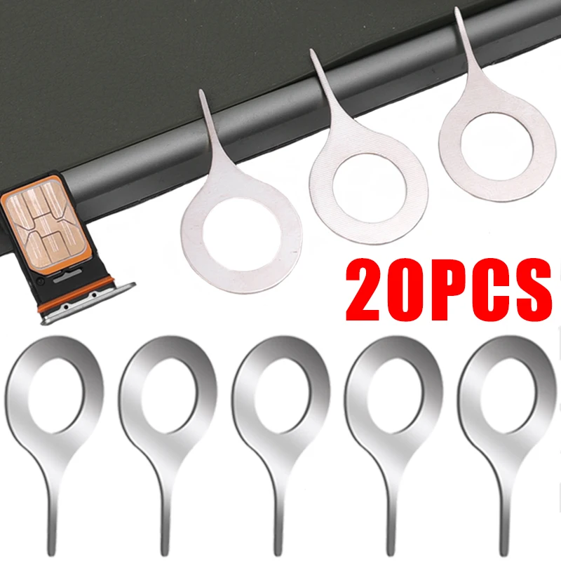 

SIM Card Tray Eject Pin Removal Tools Needles Opener Universal Silver Anti-lost SIM Cards Needle Ejectors Cell Phone Accessories