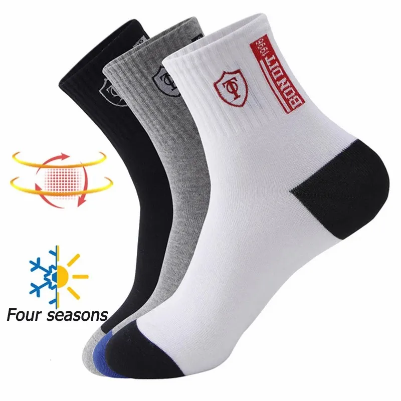 Sports Socks 5 Pairs Mens Spring And Fall Summer Leisure Sweat Absorbent Comfortable Thin Breathable Basketball