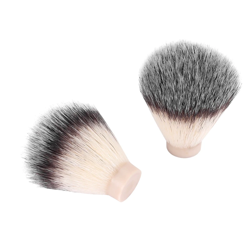 

2 Pcs Badger Hair Nylon Shaving Brush Knot For Men Salon Hair Removal Cutting Dust Men Facial Beard Cleaning Appliance