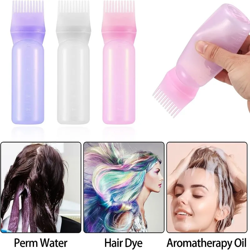  Root Comb Applicator Bottle 4 Ounce - Hair Oil Applicator 1/3  Pack Applicator Bottle For Hair Dye Bottle Applicator Brush With Graduated  Scale,Hair Coloring,Dye And Scalp Treatments : Beauty 