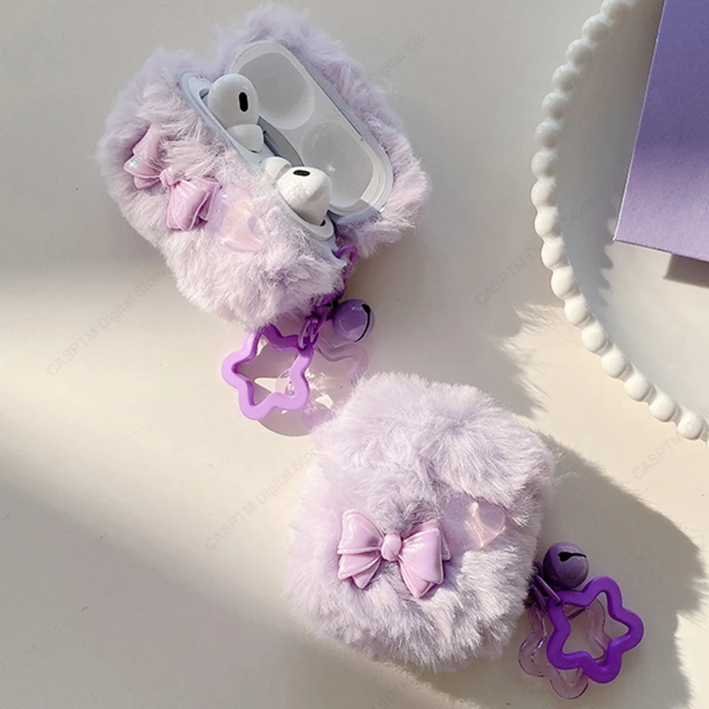 Per Airpods Pro 2 Custodia Rosa Peluche Auricolare Cover Per Apple Airpods Pro 2 2Nd Pro2 Custodie Usb C Per Airpods 3 3Rd 2 1 Pro Coque