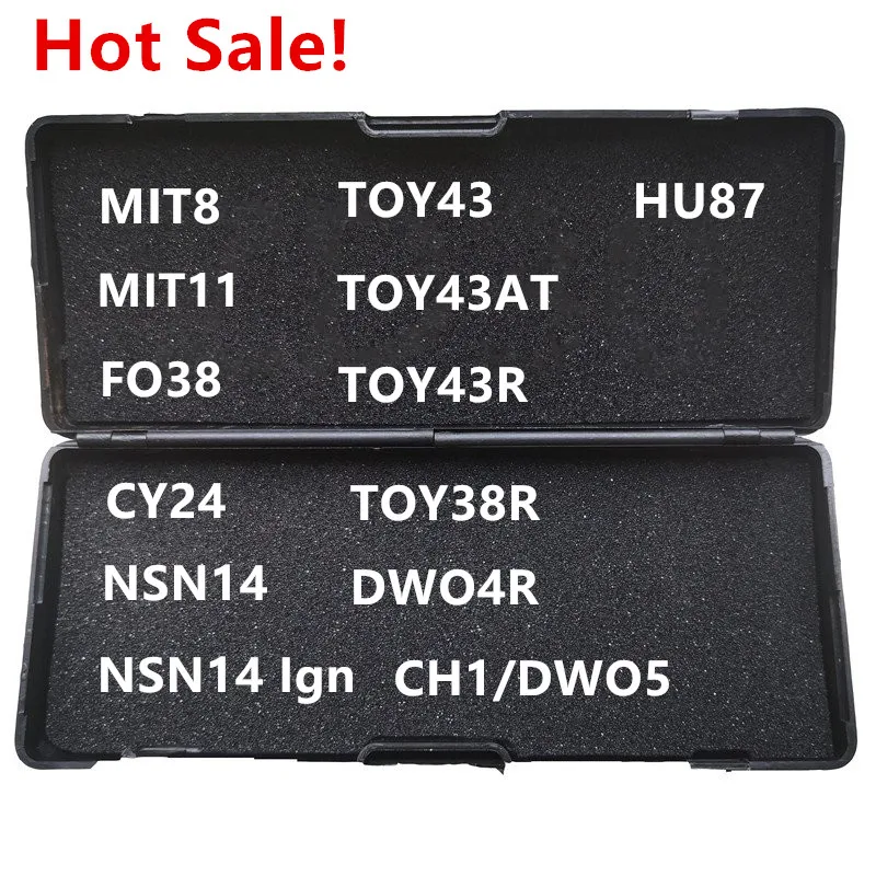 

Hot Lishi 2 in 1 2in1 Tool MIT8 MIT11 FO38 CY24 NSN14 TOY43 TOY43AT TOY43R TOY38R DWO4R DOW5 CH1 HU87 locksmith tool for car key