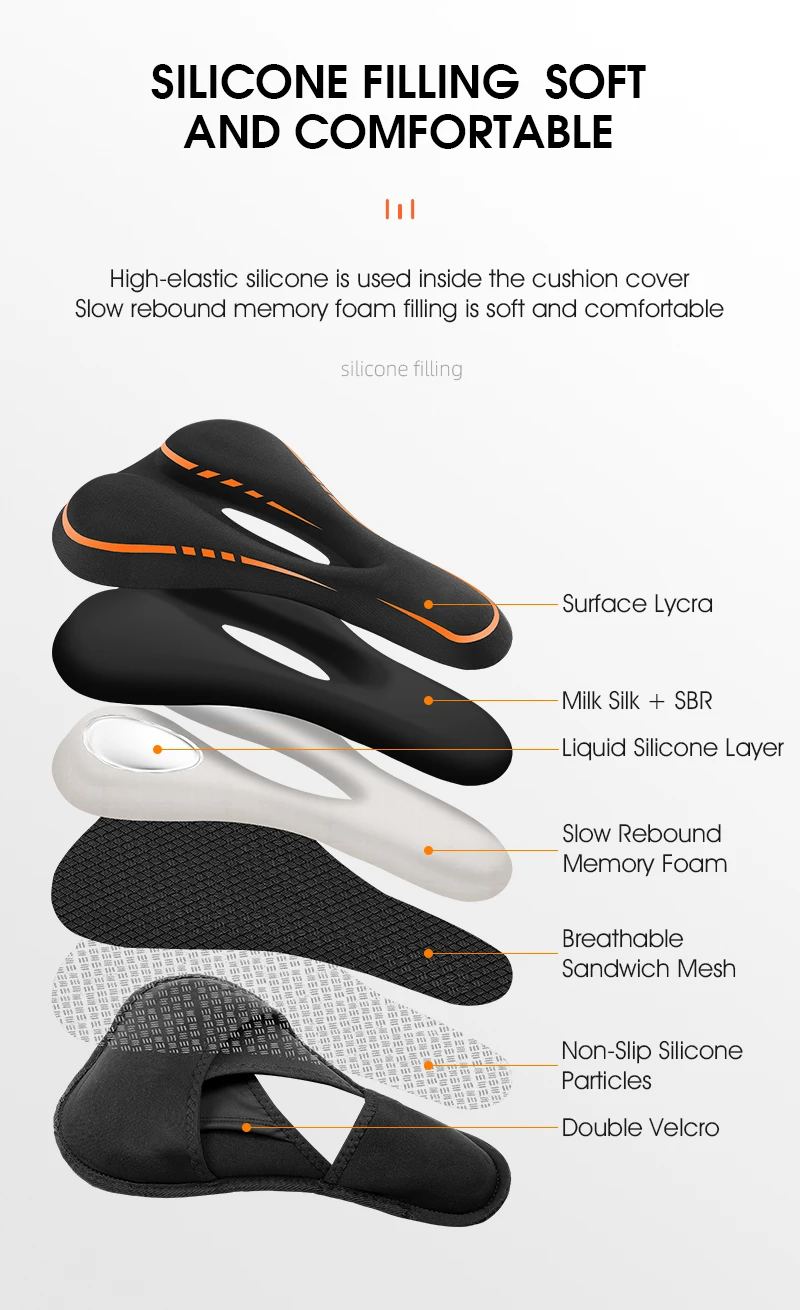 Силиконова калъфка за велосипедна седалка изображение 7