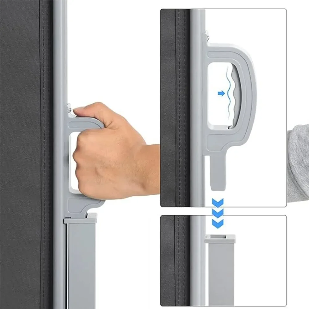 138" X 71" Retractable Side Awning,Waterproof & UV-Resistant, Folding Privacy Screen Room Divider Roll Up Balcony（Grey）