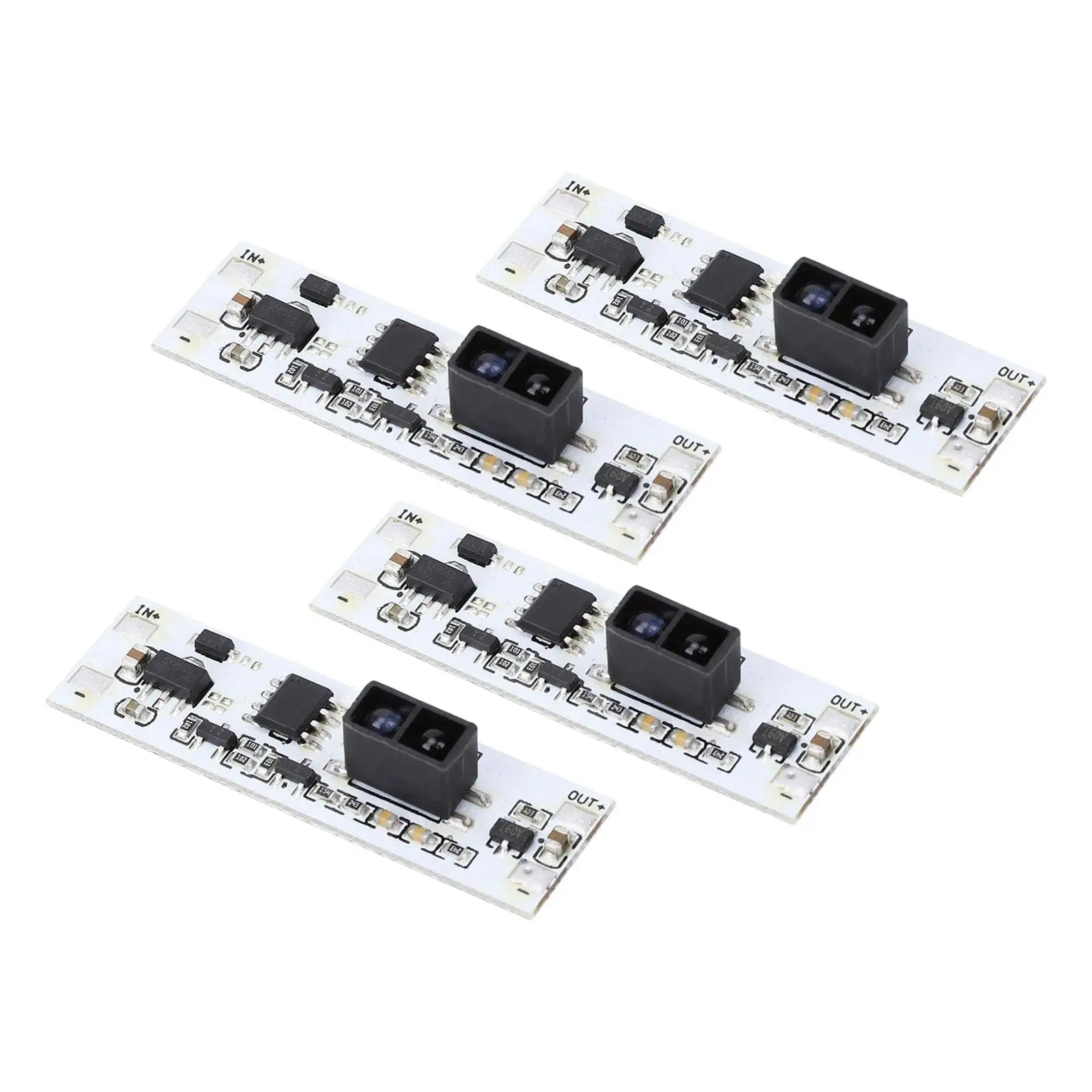 4 Pcs Hand Sweep Sensor Module LED Light Controller Practical Cabinet Light Sensor Switch Module for Cupboard Wardrobe