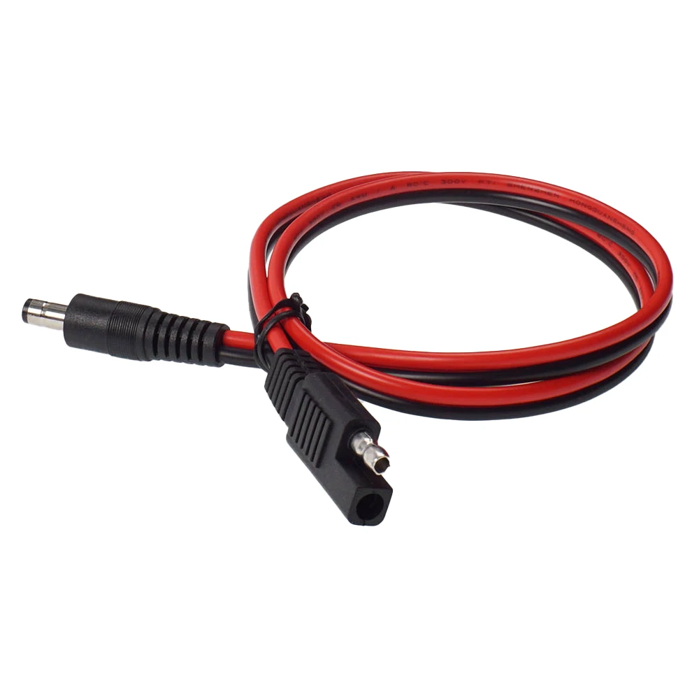 14AWG 60cm SAE to DC 5.5*2.1 mm Male Cable Quick Disconnect Wire Harness Extension Cable Portable Powers Motorcycle 2PCS/LOT