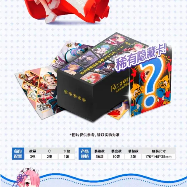 Re:life In A Different World From Zero Rem Ram Beatrice Emilia Collection Cards Child Kids Birthday Gift Game Cards Table Toys 3