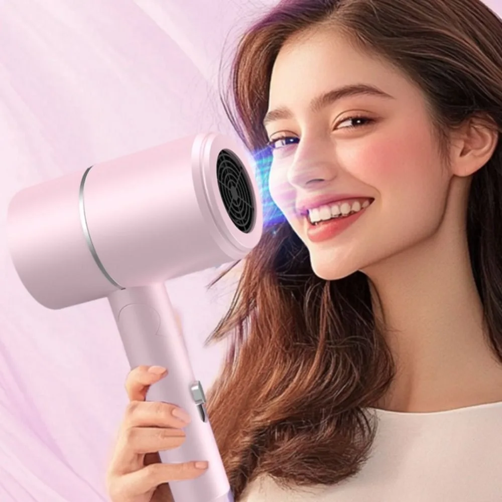 800W Foldable Hair Dryer Space-saving Low Noise Dormitory Hair Dryer Overheat Protection Three-speed Adjustable