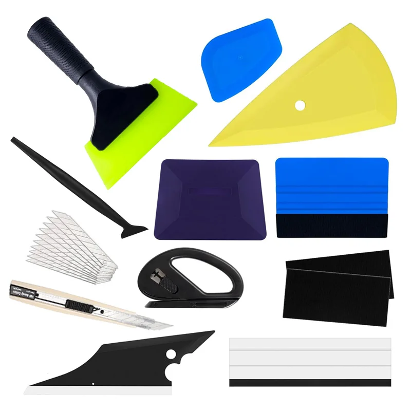 Auto Fenster Film Tönung Tool Kit Vinyl Wrap Rakel Werkzeug Automotive Glas Schutz Privatsphäre Film Installation Kit Wrap Messer – Detail 22