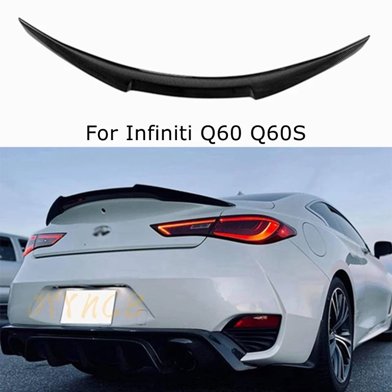 

Для Infiniti Q60 Q60S M4 Стиль углеродное волокно/FRP задний спойлер крыло багажника 2013-2023