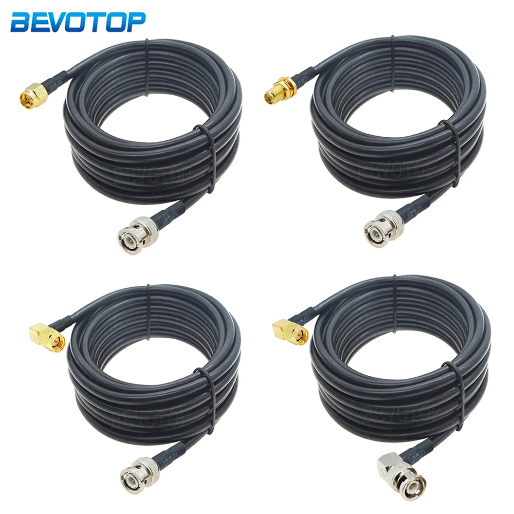 

RG58 Cable BNC Male Plug to SMA Male Female Connector RG-58 50 Ohm RF Coaxial Extension Cable Jumper Pigtail 15cm-30m