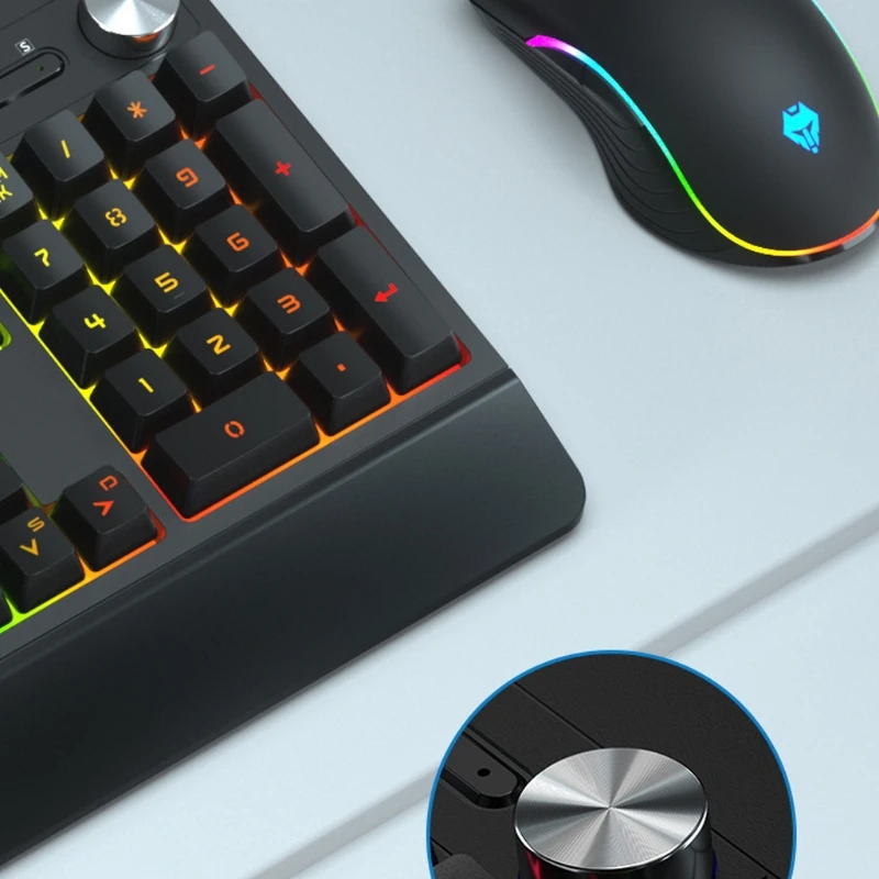 기계식 게임용 키보드 마우스 빛나는 백라이트 키보드 게임용 마우스 USB 유선 PC 게이머 노트북 작업용 세트