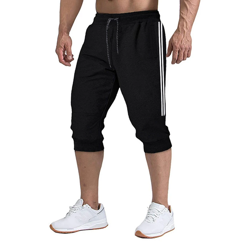 Manto Operación posible rueda Pantalones cortos deportivos para hombre, Shorts Capri de entrenamiento  para gimnasio, senderismo, atletismo, verano, cómodos, gris, XXXL, 3/4| | -  AliExpress