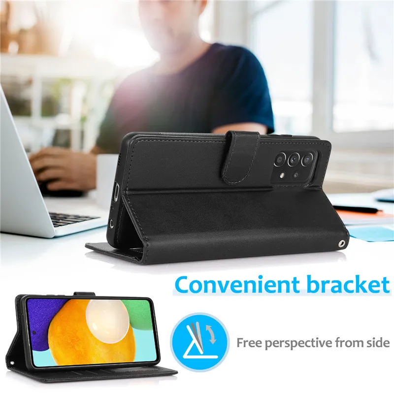 Elegant Magnetic Flip Leather Wallet Phone Case with Card Holder