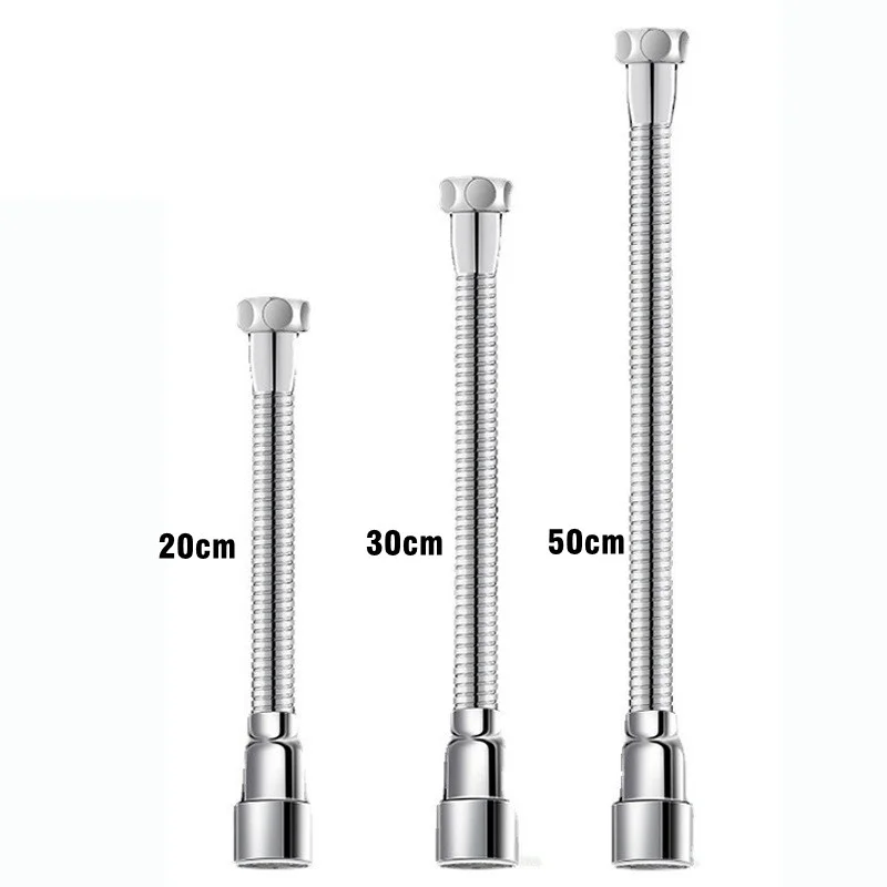 Faucet Extender Stainless Steel 360&deg; Universal Anti-Splash Head Nozzle Aerator Bendable