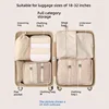 Travel organizer bag divided bag multifunctional clothes suitcase organizer bag seven pieces set of compressible storage bag 3
