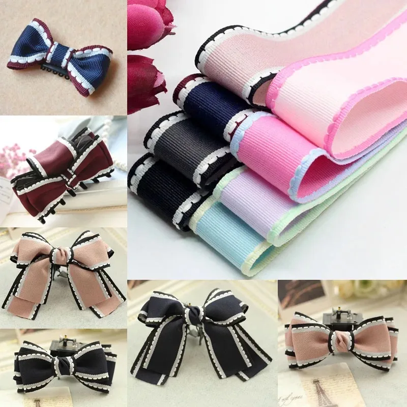 Jump Line Grosgrain Satin Ribbon DIY Handmade Arts Decorative Crafts Hair Bow Sewing Accessories 1meters/lot 1" (25mm)