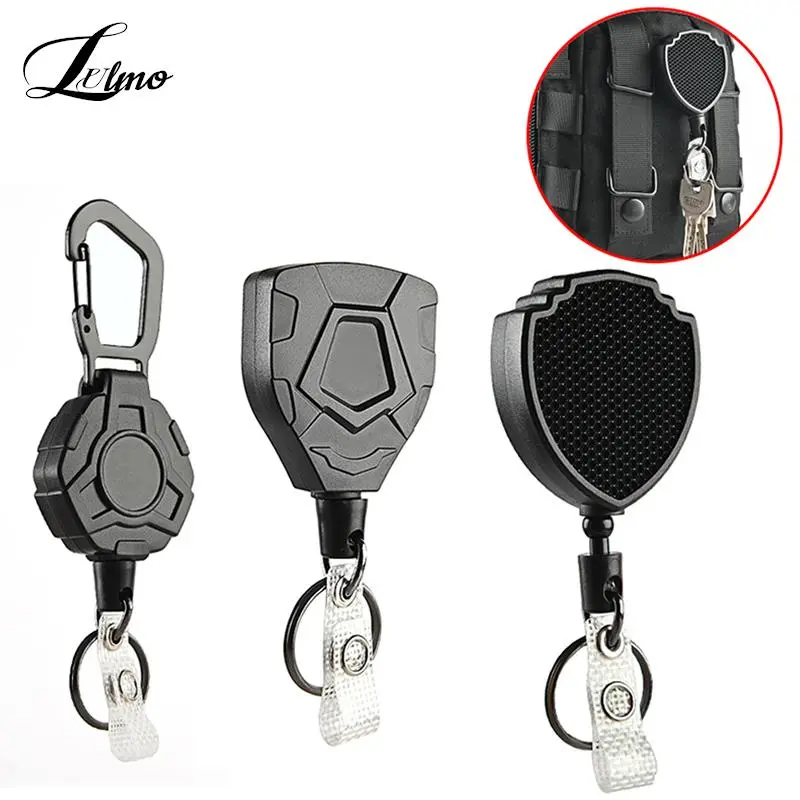 Stainless Steel Carabiner Clip Key Ring Clips Self Retractable Key Chains  Holder Heavy Duty Carabiner Key Chain Clips Anti-Lost - AliExpress