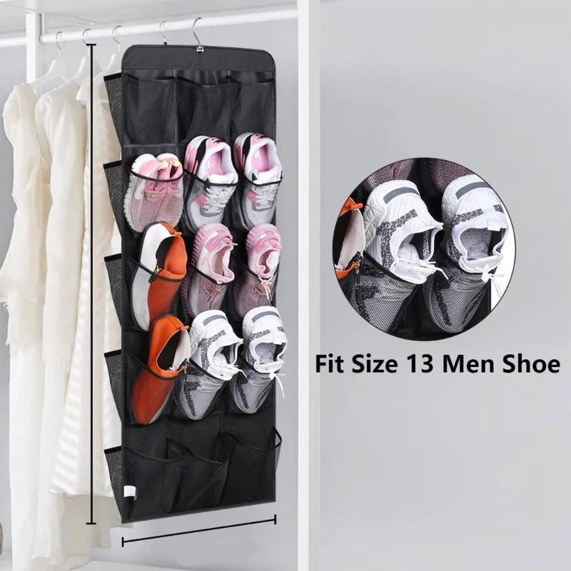 Mesh Pocket Shoe Holder 30 Pocket Door Shelf Over The Door Cloth Box Dropship 5