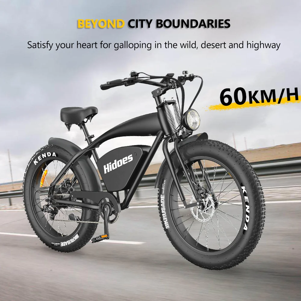 US EU STOCK Hidoes B3 Off Road Electric Bike 26 Inch Fat Tire 48V 1200W 60KM/H Electric Snow Bike Road Bicycle