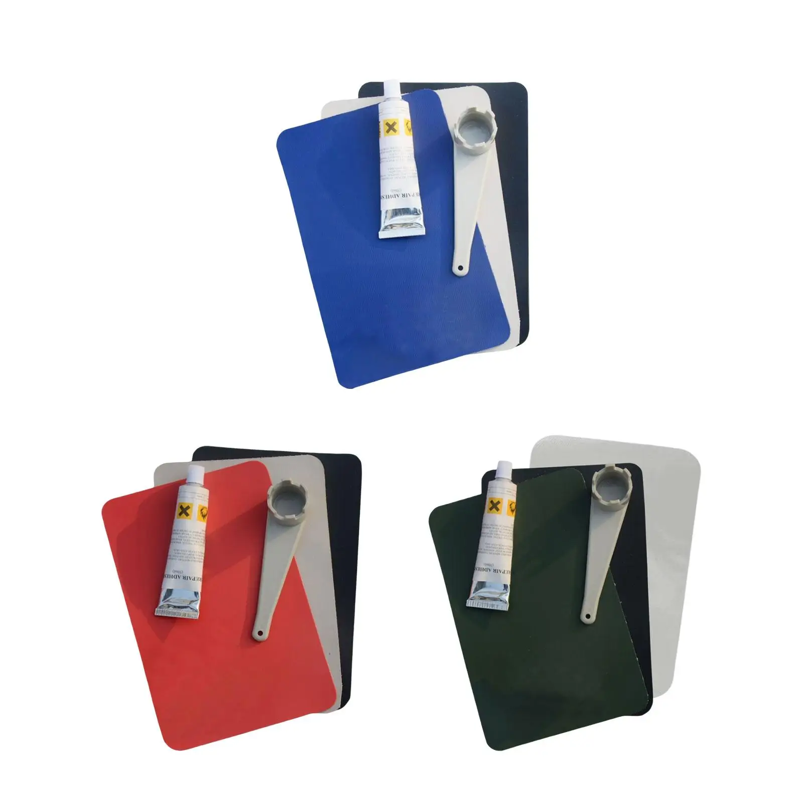 

Kayak Repair Patches Kayak Air Valve Wrench Inflatable Boat Repair Patches Kit Repair Tool for Holes Portable PVC Patch for Raft