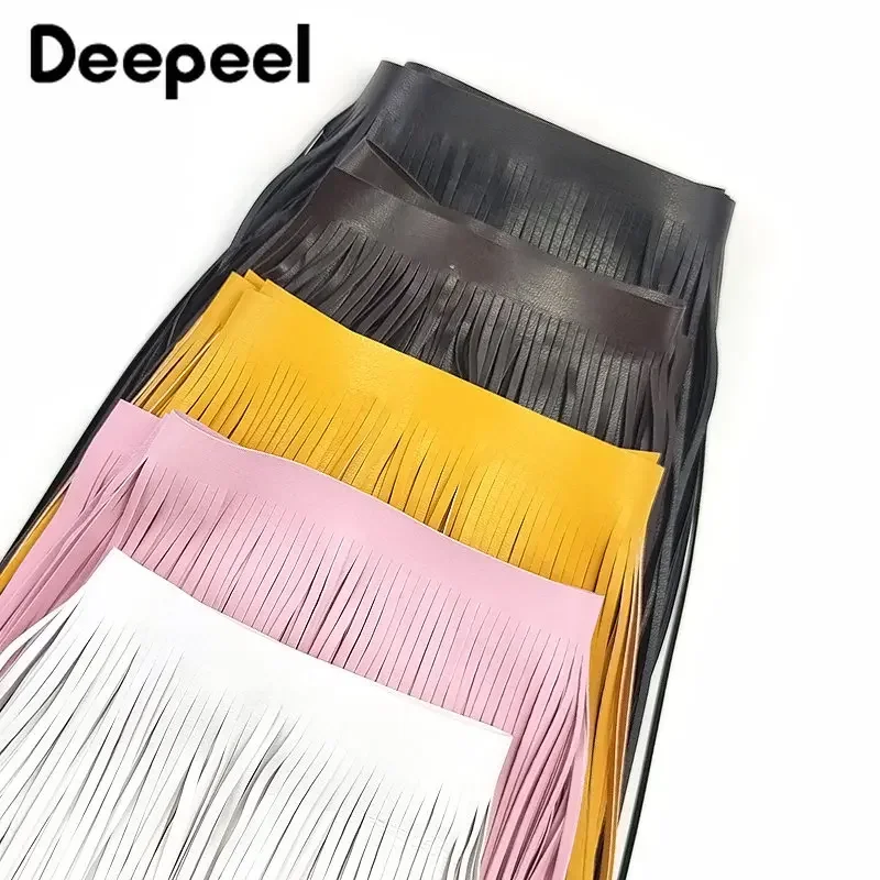 1 미터 10-30cm PU 가죽 술 프린지 트림 장식 레이스 리본 DIY 핸드백 자켓 스커트 의류 패브릭 봉제 액세서리