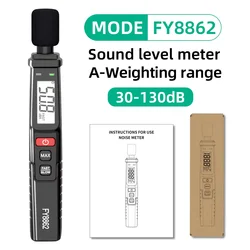 Advanced Handheld Digital Sound Level Meter with A - Weighted Decibel Monitoring (FY8862)