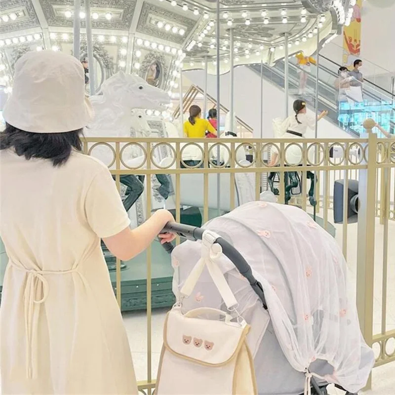 best travel stroller for baby and toddler	 Newborn Baby Stroller Mosquito Net Embroidered Mesh Anti-mosquito Breathable Summer Carriage Trolley Sun Shade Cover Accessories baby stroller cover for winter