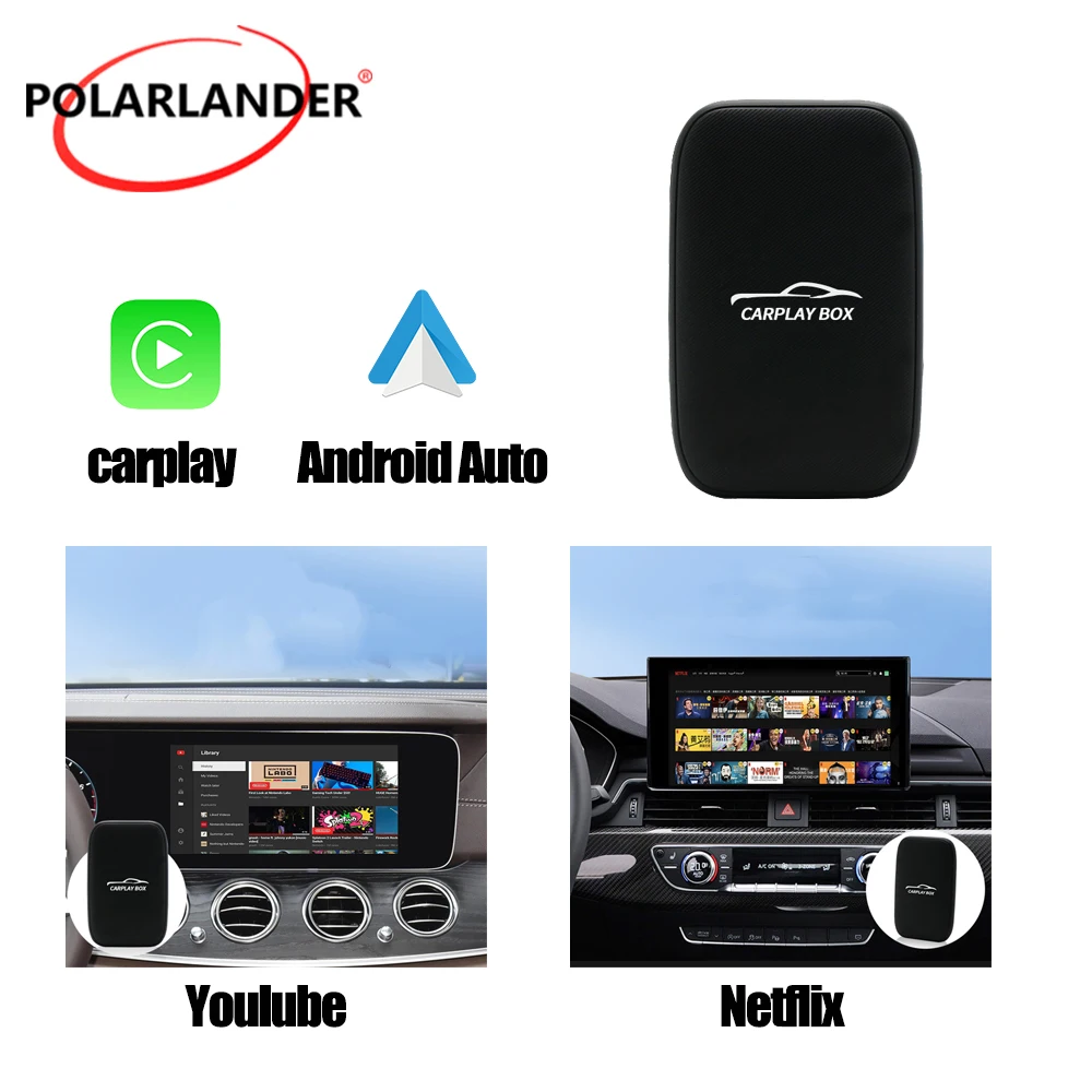 

Wired to Wireless Carplay 2G+8G Carplay Box with Netflix、YouTube for Audi Toyota Suzuki Subaru Mercedes Kia Ford Opel Nissan