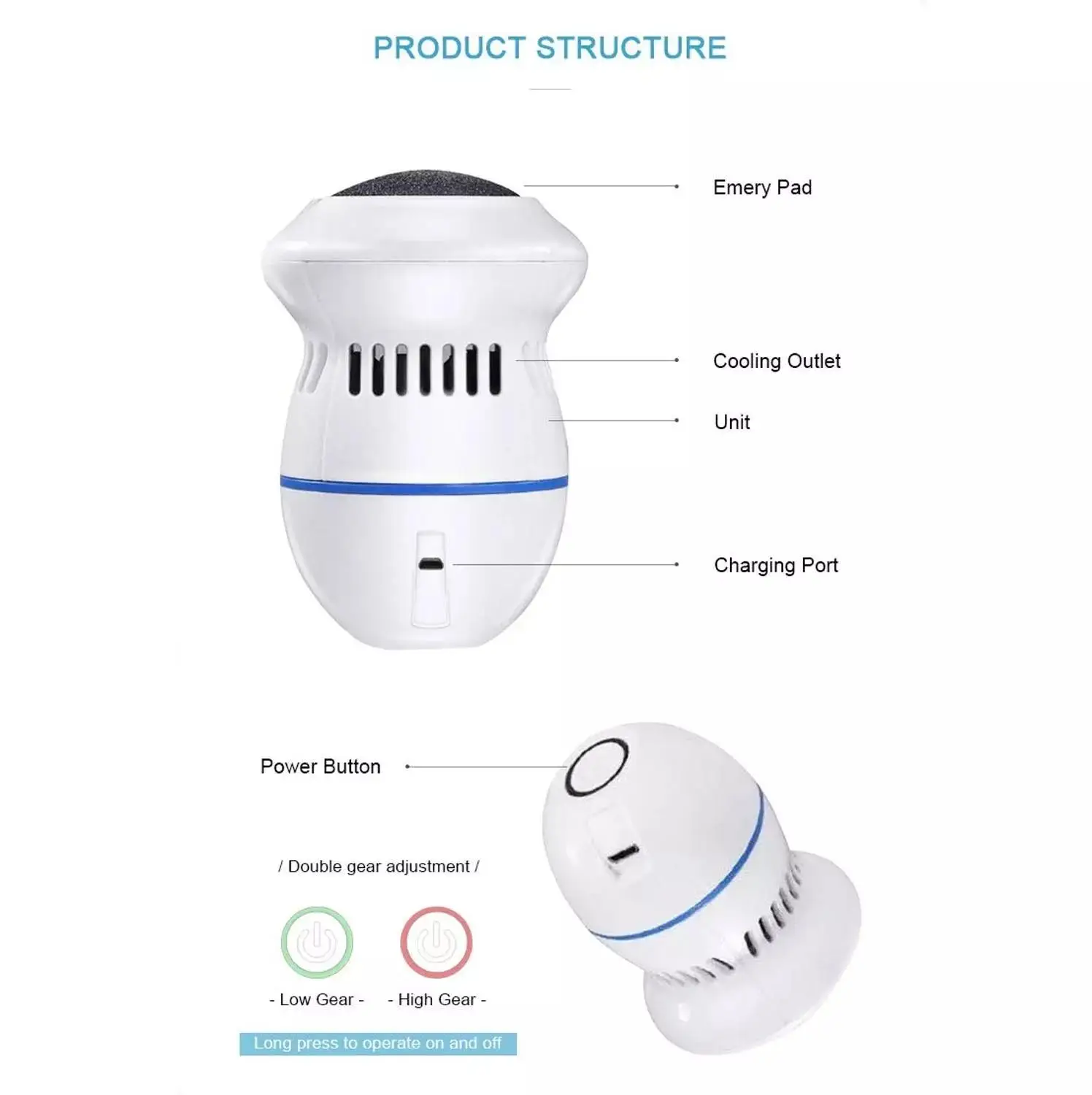 Electric Foot File electric foot grinder electric foot callus remover Rupture Skin Trimmer Dead Skin Foot Professional Electric Pedicure Tools Rechargeable Care Tools